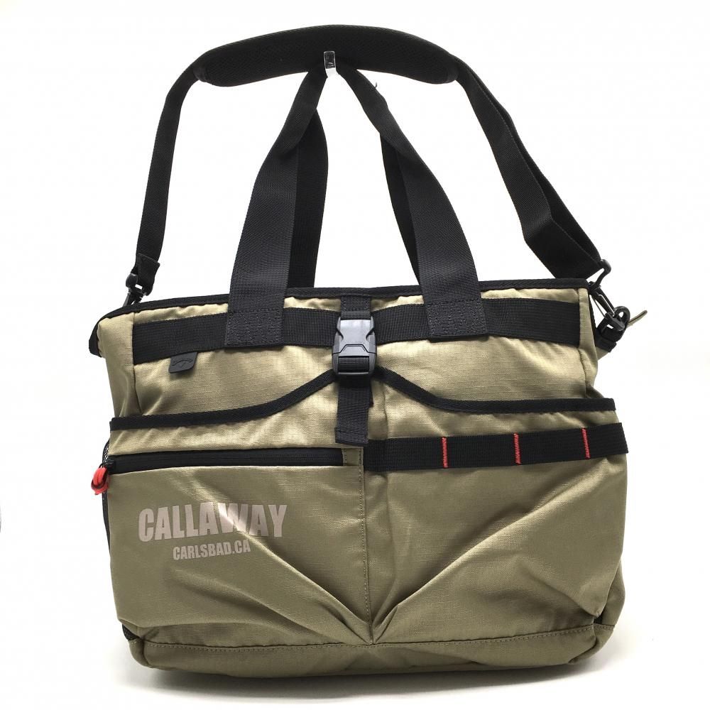 【超美品】キャロウェイ　2WAYボストンバッグ　カーキ×黒 ショルダーストラップ付 シューズ収納 ゴルフ Callaway 超美品】キャロウェイ 2WAYボストンバッグ カーキ×黒 ショルダー