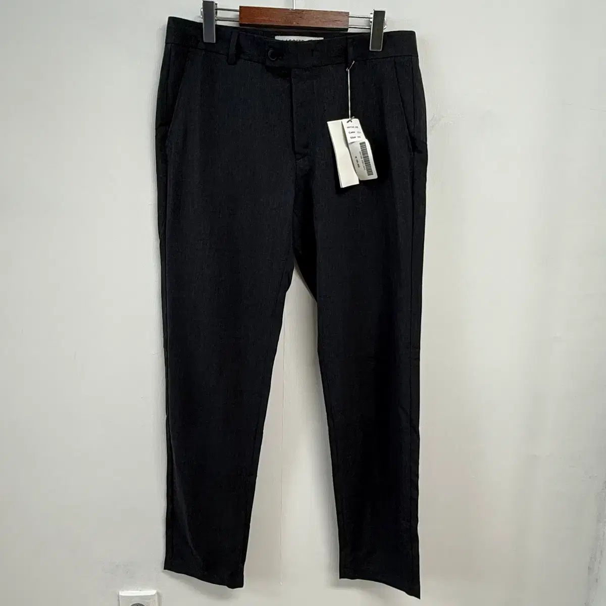 ラコステ レギュラーフィット スラックス パンツ 33 新品 ネイビー スーツ スラックス JS65