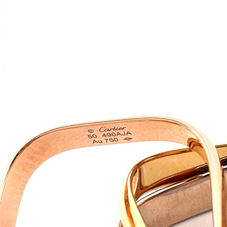 CARTIER トリニティ クッション リング クラシックモデル 指輪 #50 K18