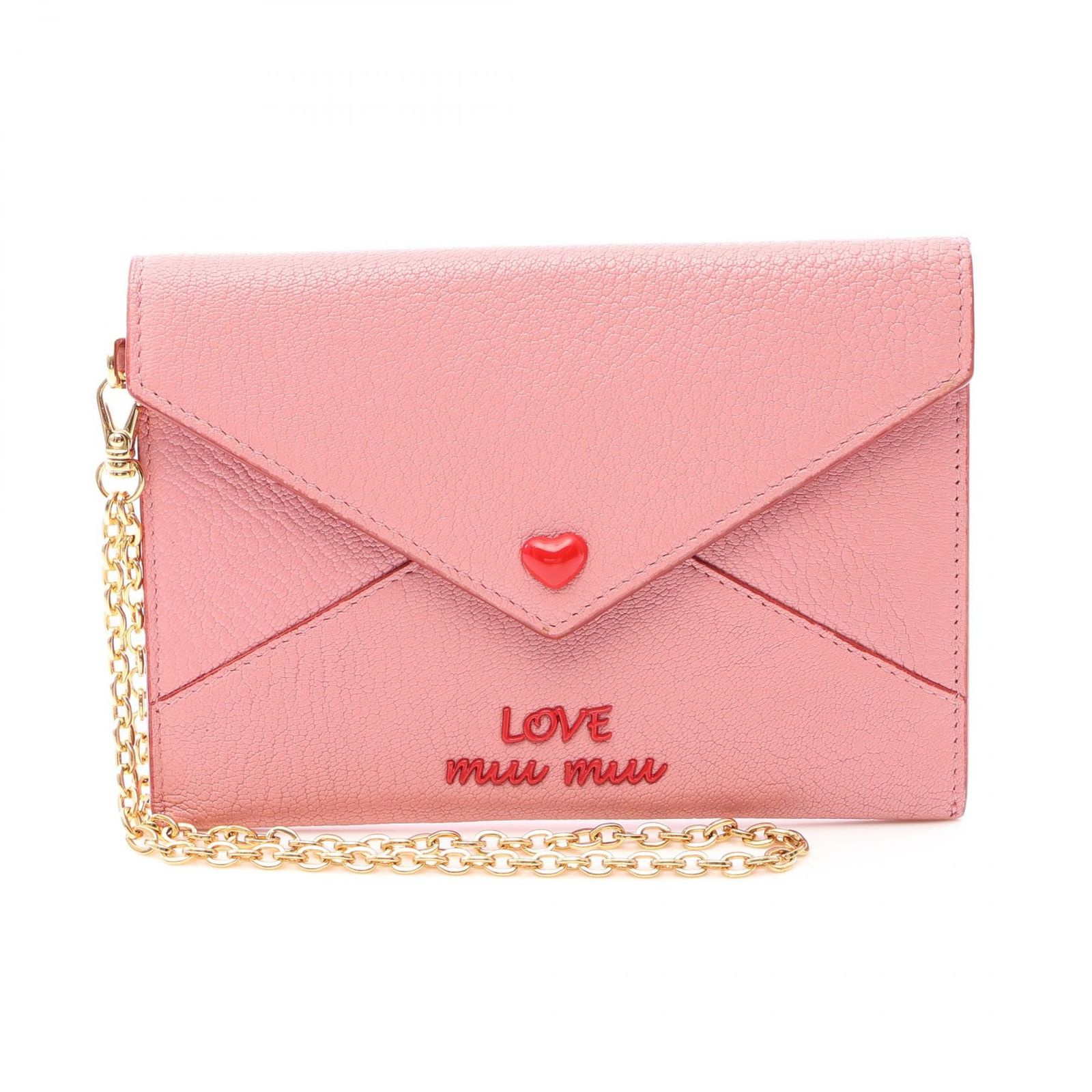 Miu Miu ミュウ ミュウ MADRAS LOVE エンベロープ クラッチポーチ カードケース
