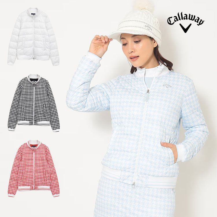 新品【メーカー正規仕入品】【40%OFF・SALE・セール】秋 冬 Callaway GOLF キャロウェイ ゴルフウェア C25215203 スターストレッチ 千鳥プリント 中綿 ブルゾン [高ストレッチ、撥水性、防風性、透湿性、中綿仕様]（レディース） 15,840円