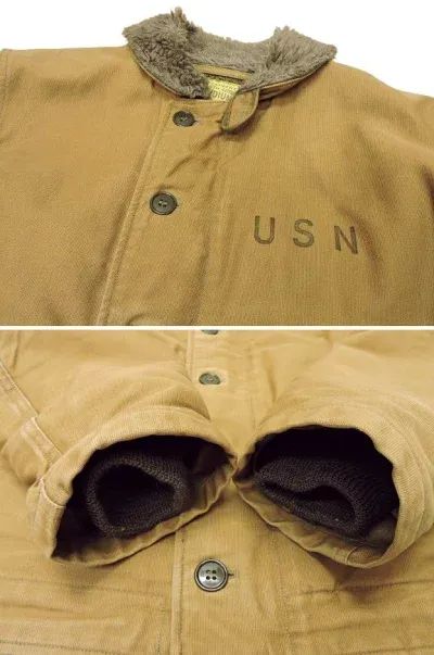 △BUZZ RICKSON'S N-1 DECK JACKET BR12031 サイズM カーキ デッキ