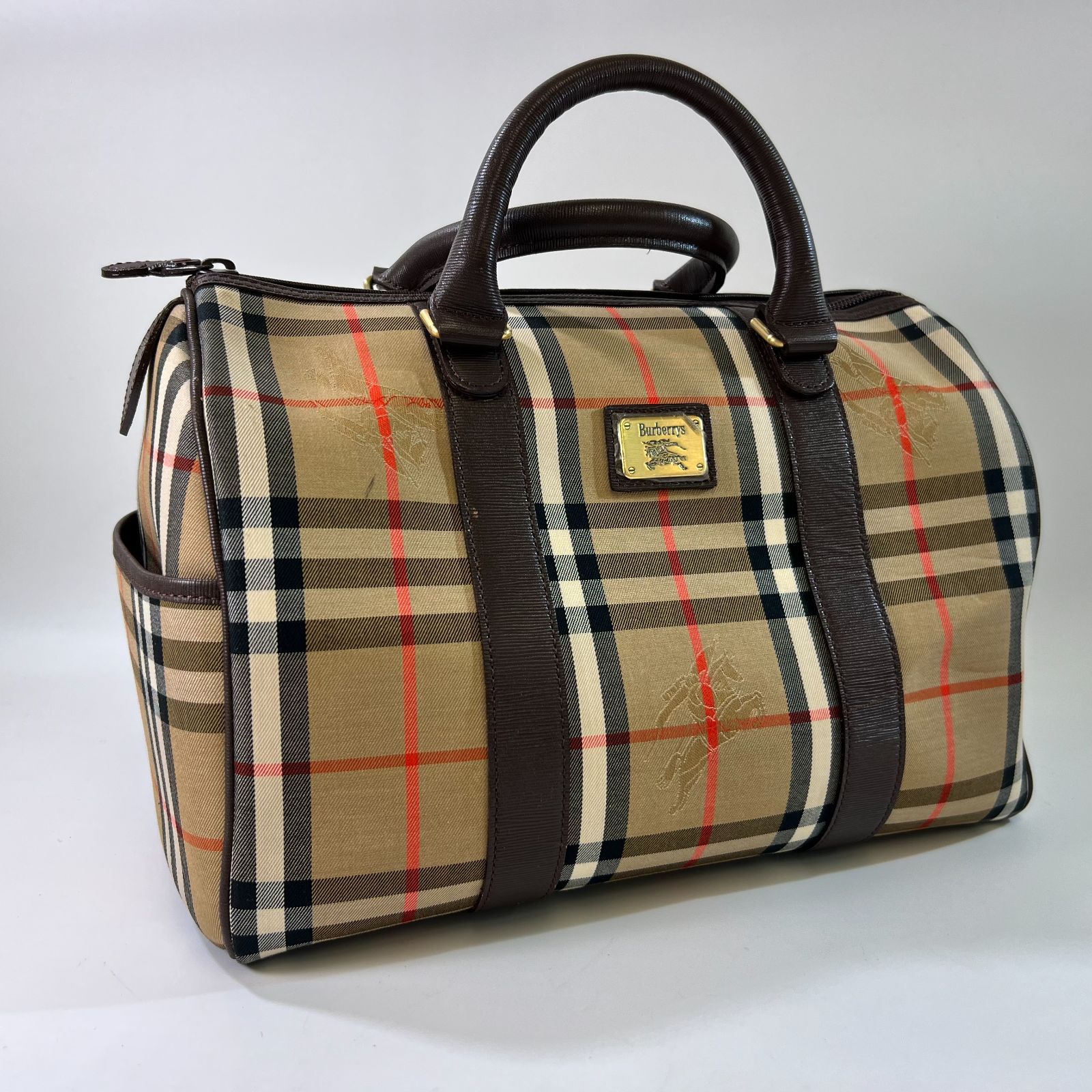 【新春特別価格】Burberrys バーバリー ボストンバッグ ノバチェック 美品】Burberrys バーバリーズ ボストンバッグ ノバチェック ベージュ