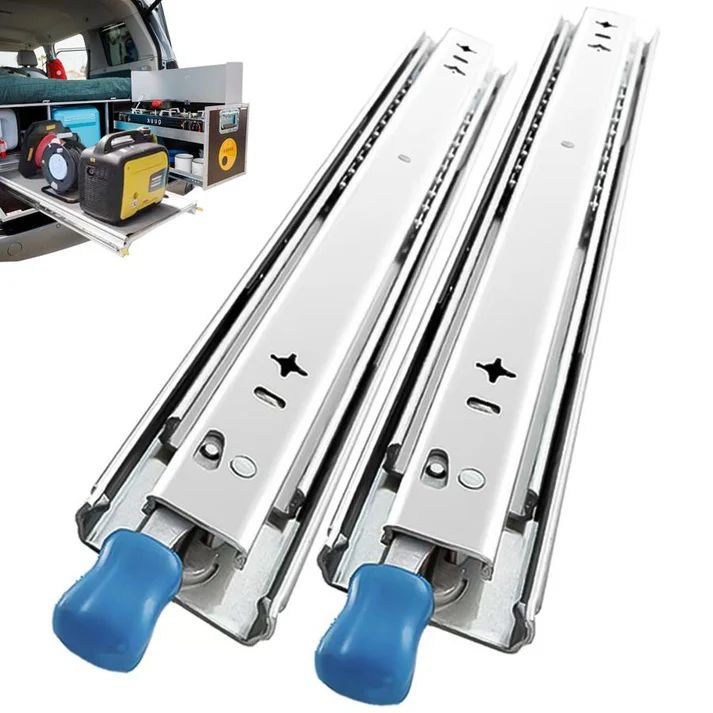 #3010 スライドレール 1500mm 幅53mm 超重量用 引き出しスライドレール ロック付き 左右1セット DIY車引き出しスライド 頑丈3段引 ※一部地域離島別途配送料有