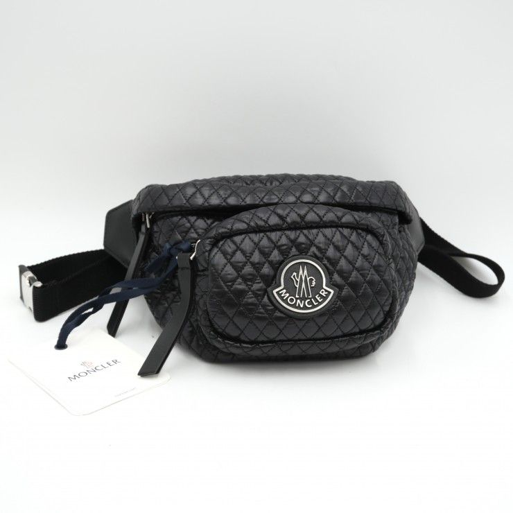 MONCLER（モンクレール）Felicie フェリーチェ ベルトバッグ ボディバッグ キルティング ナイロン ブラック RFID認証対応 ユニセックス 【中古】