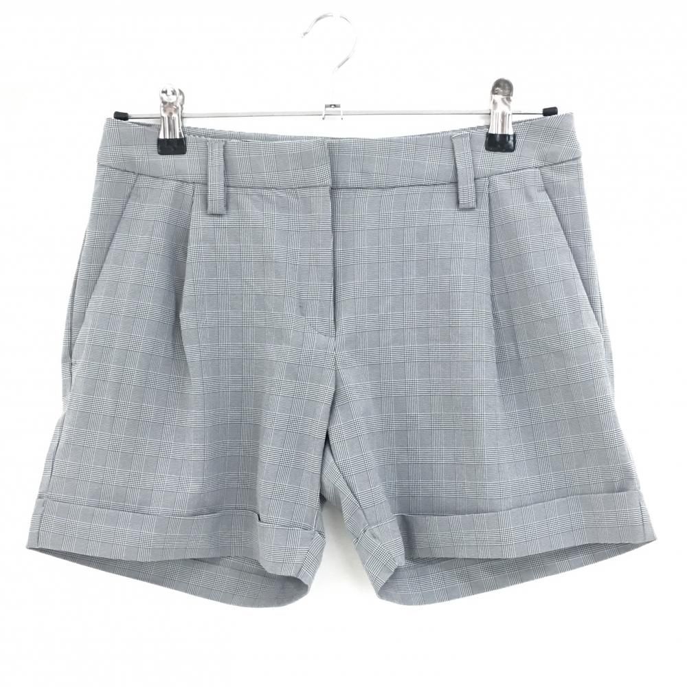 超美品】アディダス ショートパンツ 白×黒 グレンチェック ストレッチ