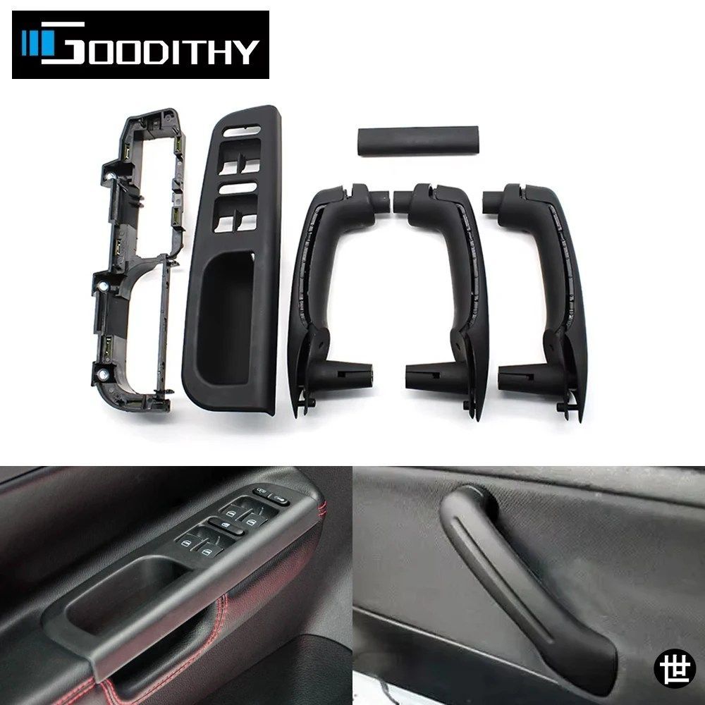 フォルクスワーゲン VW ボーラゴルフ4MK4ジェッタ 1999-2004 用 LHD ブラック 車内 フロント リア 左 右 ドア プル グラブ ハンドル