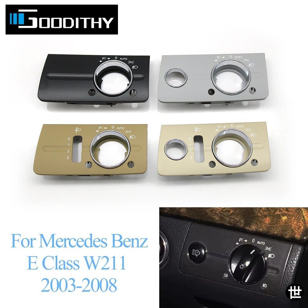 メルセデスベンツ W211 Eクラス 320 350 550 2003-2008 用 RHD 右ハンドル ダッシュボード ヘッドランプ ヘッドライト スイッチ カバー ト