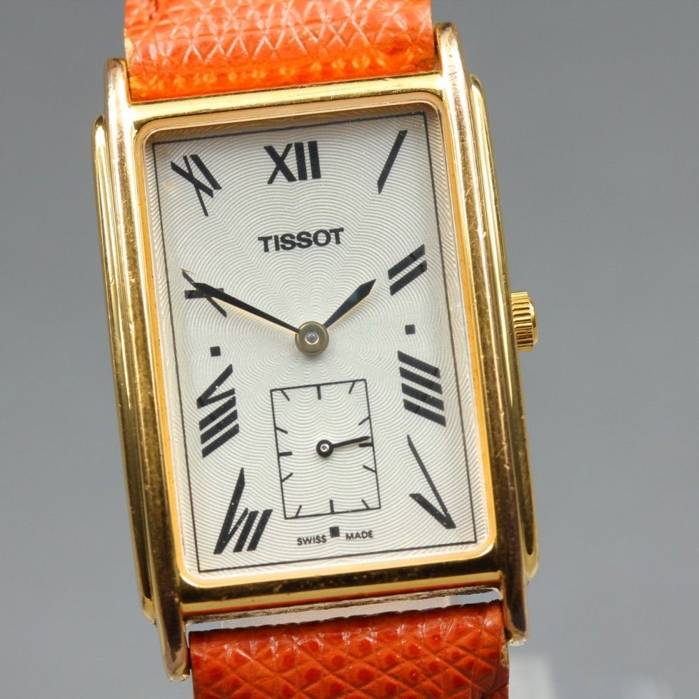 【稼働品】TISSOT A282K ローマン タンク GP クオーツ レディース #17361