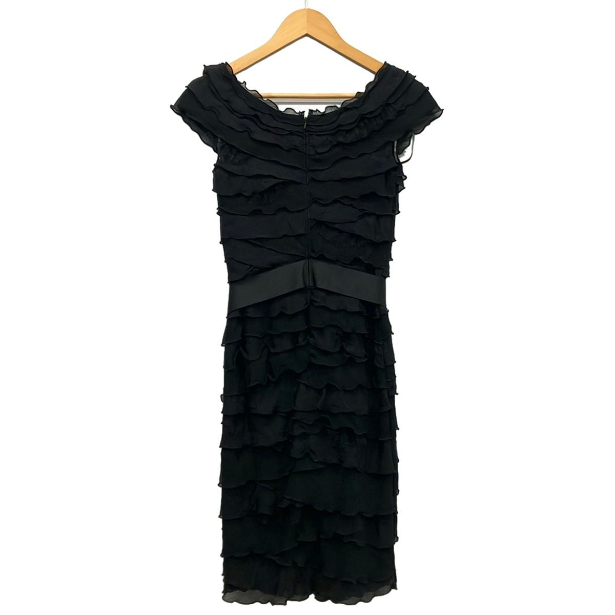 TADASHI SHOJI フリルドレス サイズ2 TADASHISHOJI(タダシショージ) ドレス サイズ0 XS レディース美品 - 黒