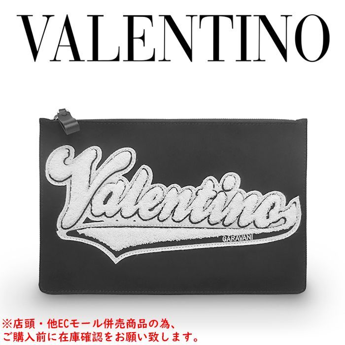 ※併売商品※◆未使用保管品◆VALENTINO GARAVANI【ヴァレンティノ・ガラヴァーニ】 クラッチバッグ キャンバス ブラック セカンドバッグ メンズ レディース　M1894