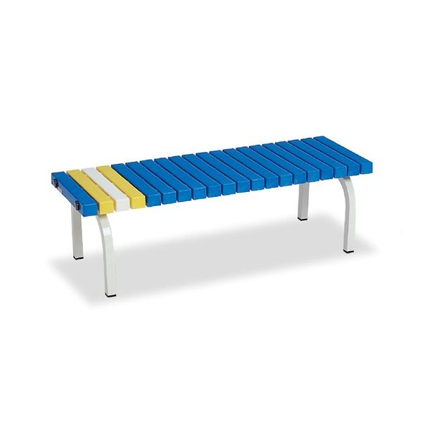 ホームベンチ 幅1200mm ブルー 屋内・屋外兼用 グリーン購入法適合品 組立式【ブルー・幅1200】