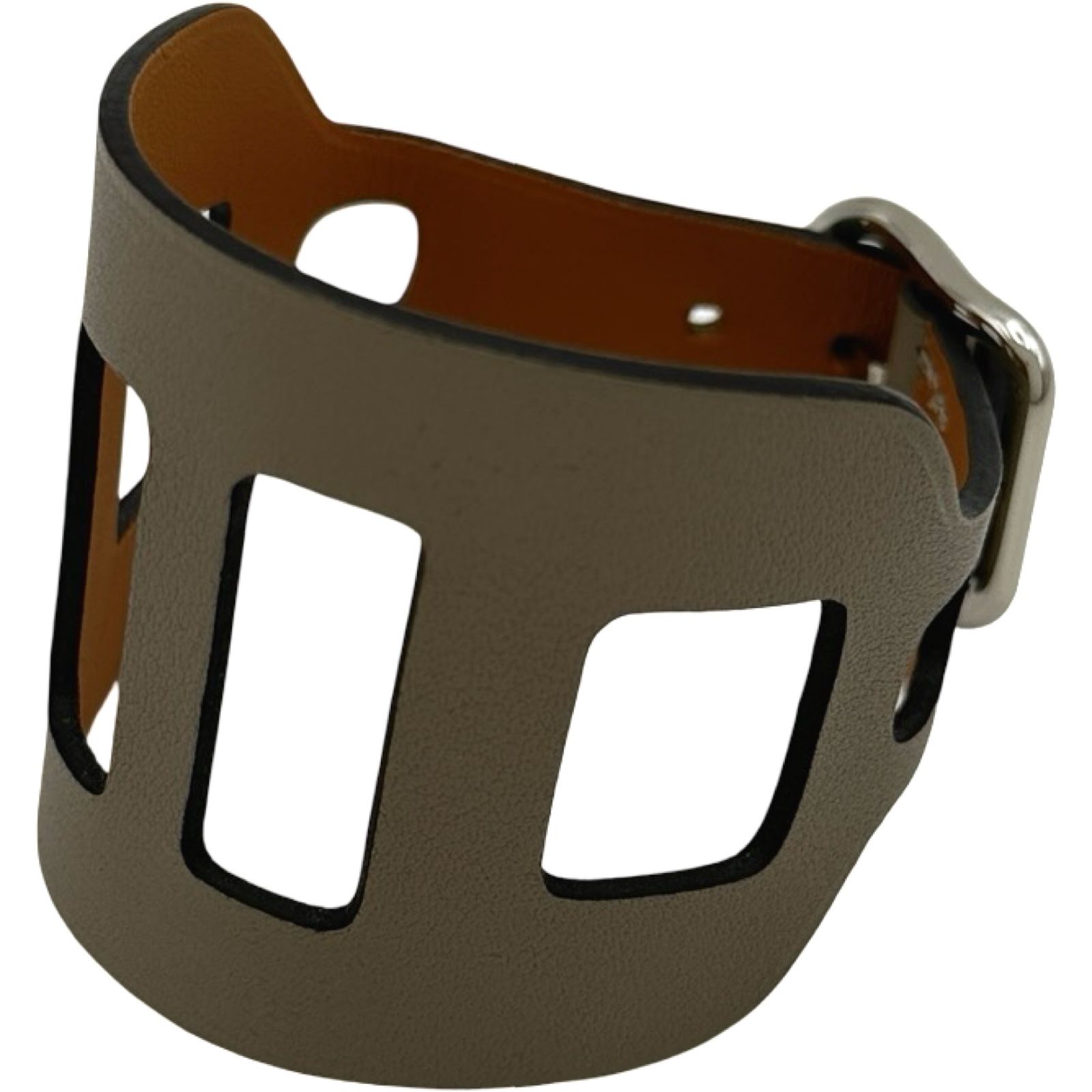エルメス HERMES パランクスブレスレット T2 エトゥープ シルバー金具 スイフト アクセサリー