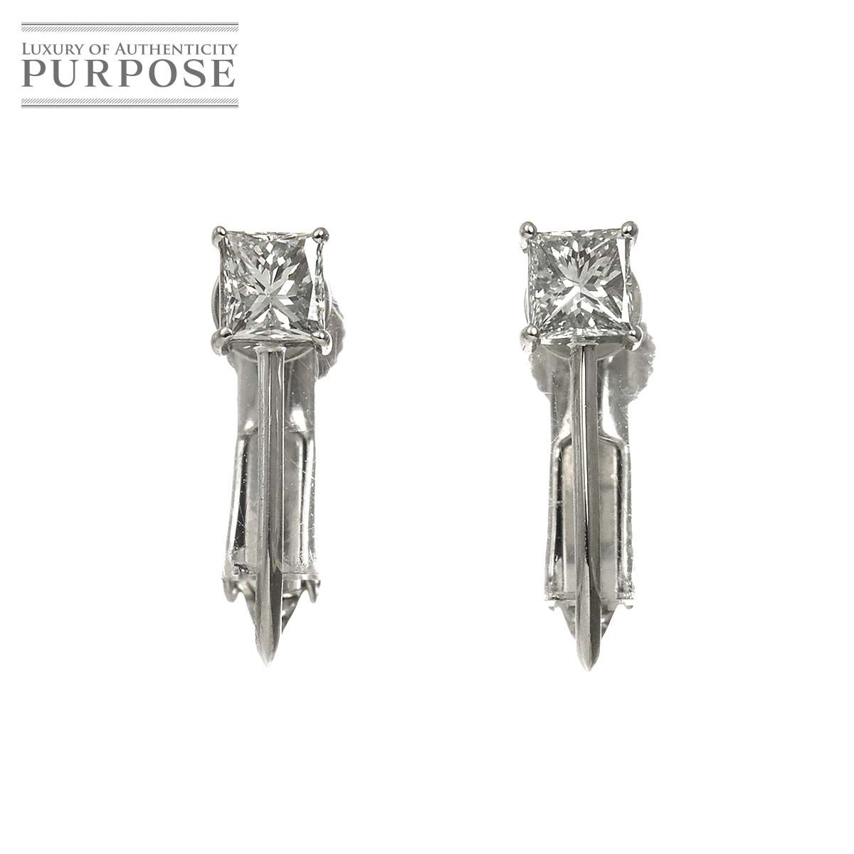 ダイヤ 0.20ct/0.20ct イヤリング Pt K14 WG プラチナ White Gold 585 Diamond Earrings Clip on 90330532