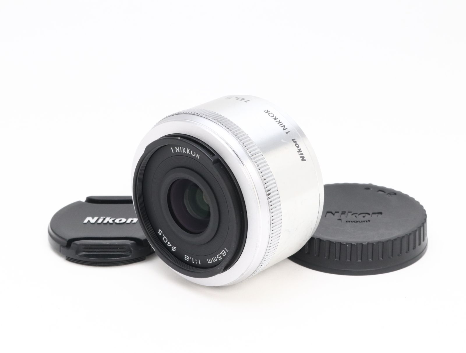 B+ (並品) Nikon ニコン 1 NIKKOR 18.5mm F1.8 シルバー 初期不良返品対応 66-259