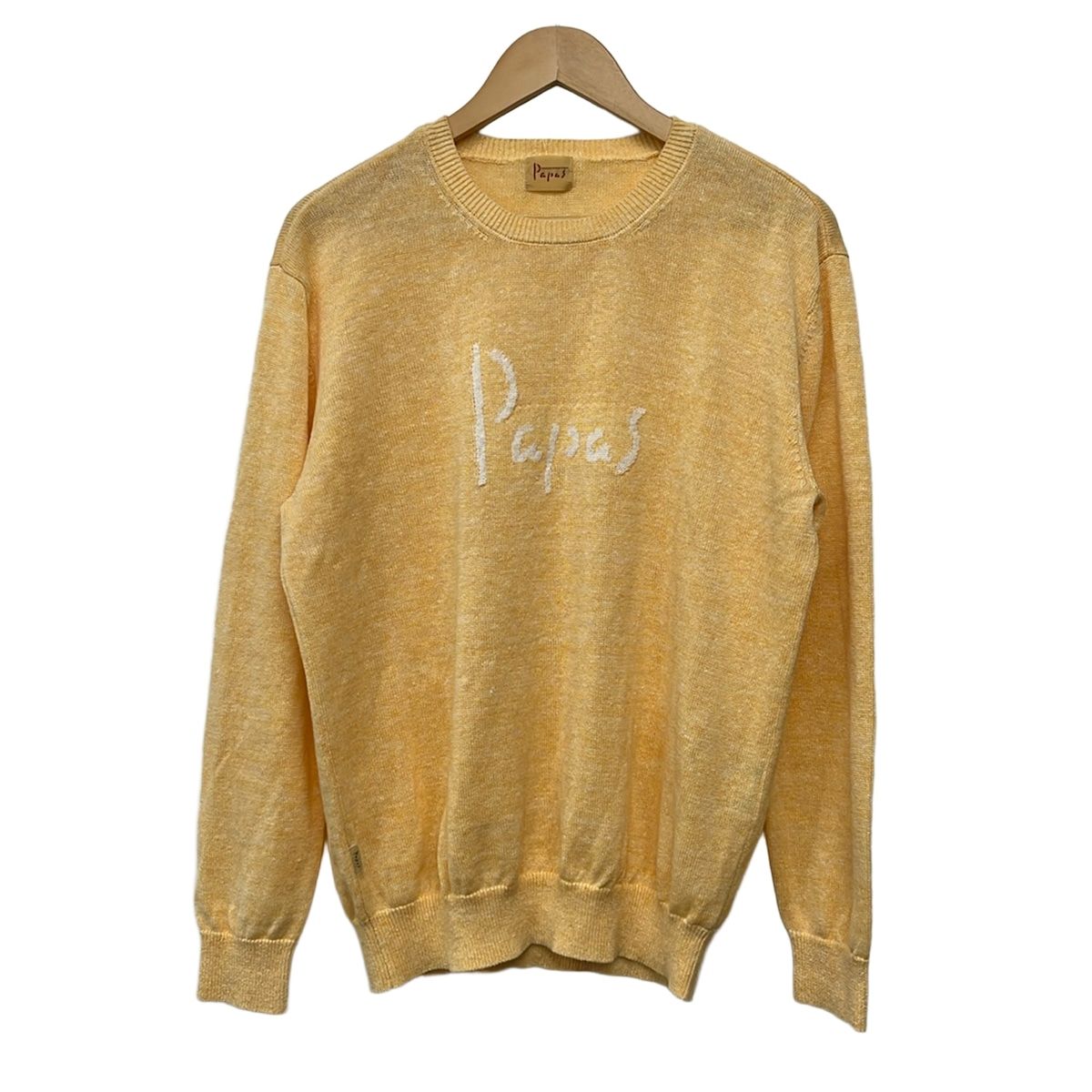 Papas(パパス) 長袖セーター サイズM メンズ美品 - オレンジ クルーネック