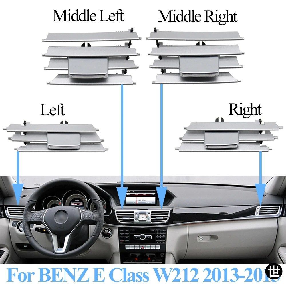 メルセデスベンツ Eクラス W212 セダン E260 E350 E63 2013-2015 用エアコンブレード左右中央エアコンベントスライダーリペアキット