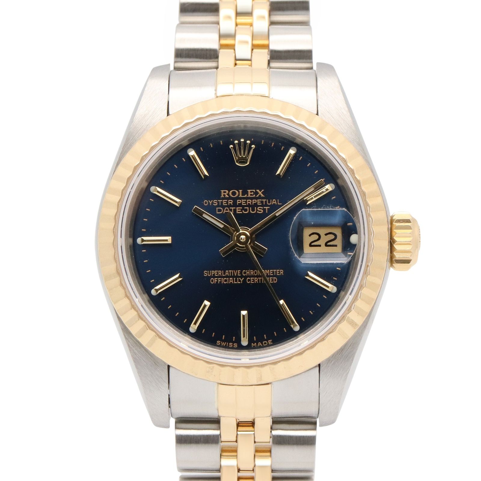 ロレックス ROLEX 腕時計 デイトジャスト L番 69173 BL/BA K18（イエローゴールド） ステンレススチール デイトジャスト L番 レディース Used A