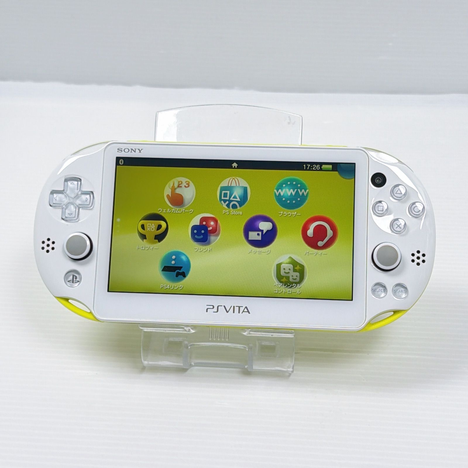 美品 PSVITA PCH 2000 ライムグリーン ホワイト PlayStation Vita FW3 