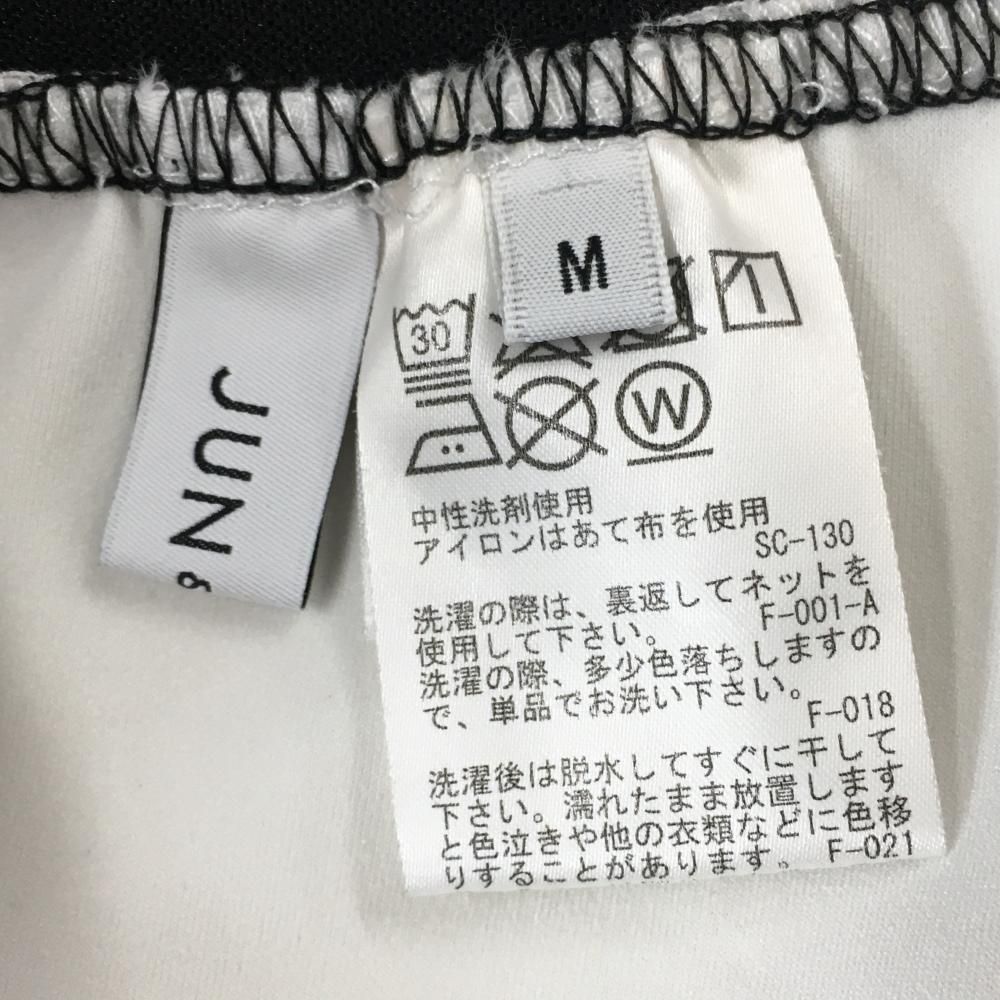 超美品】ジュンアンドロペ スカート 白×ブルー チェック ウエストゴム