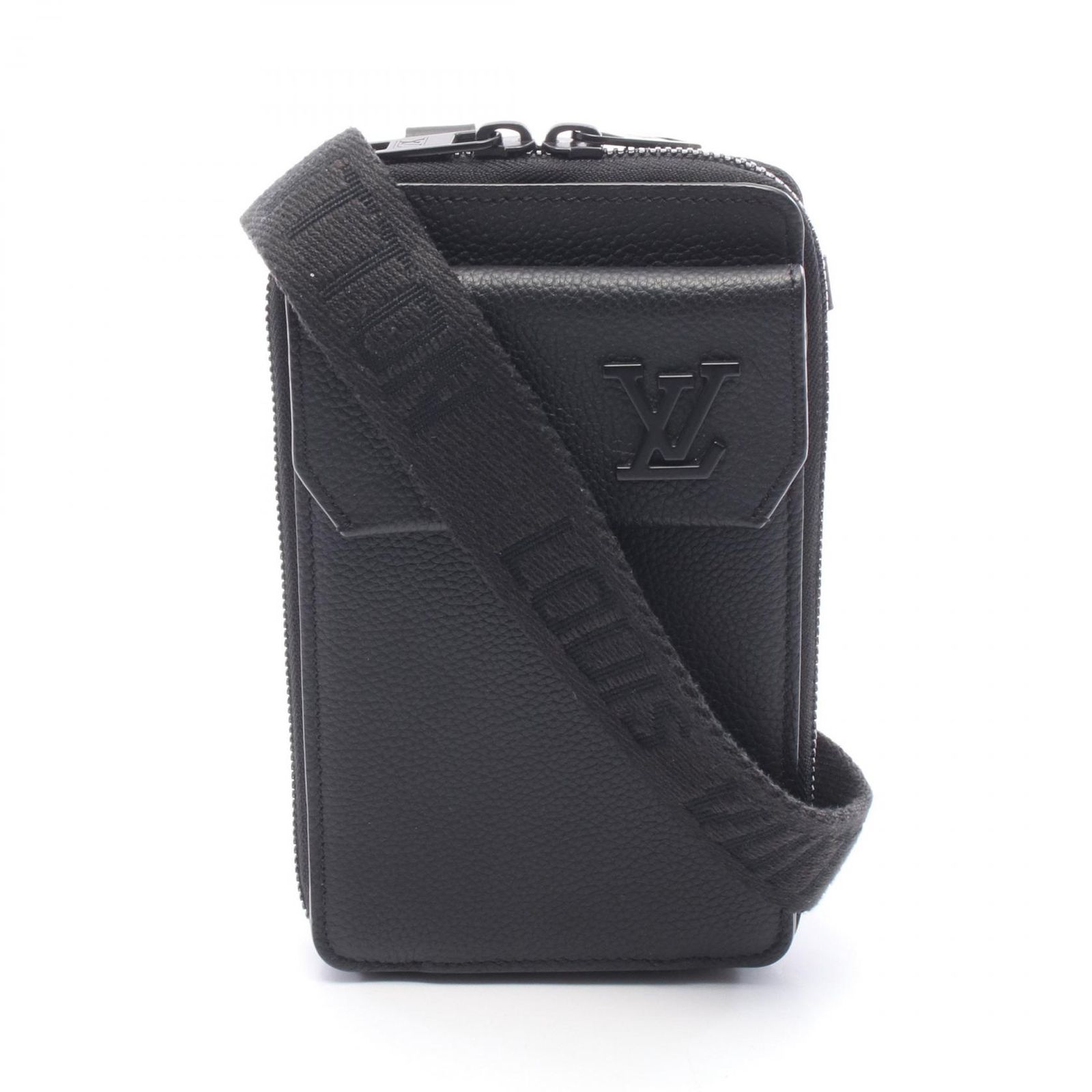 ルイ・ヴィトン LOUIS VUITTON ショルダーバッグ フォンポーチ M57089 ノワール レザー フォン・ポーチ メンズ Used B