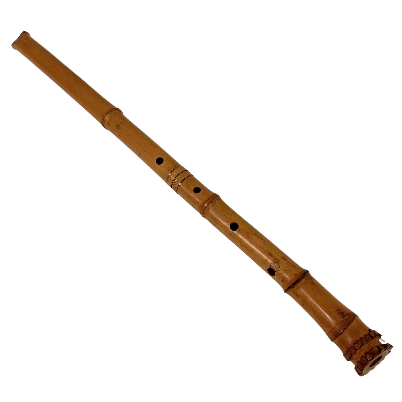 尺八 銀三線 精華堂 在銘 干山 都山流 約74cm 二尺四寸 管楽器 中古 Z11391822