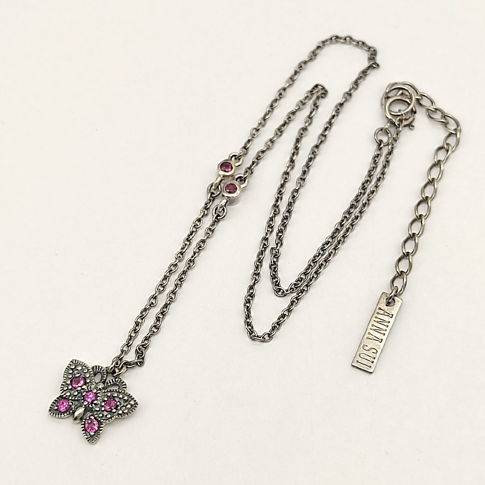 美品】Anna Sui アナスイ バタフライトップネックレス SILVER シルバー