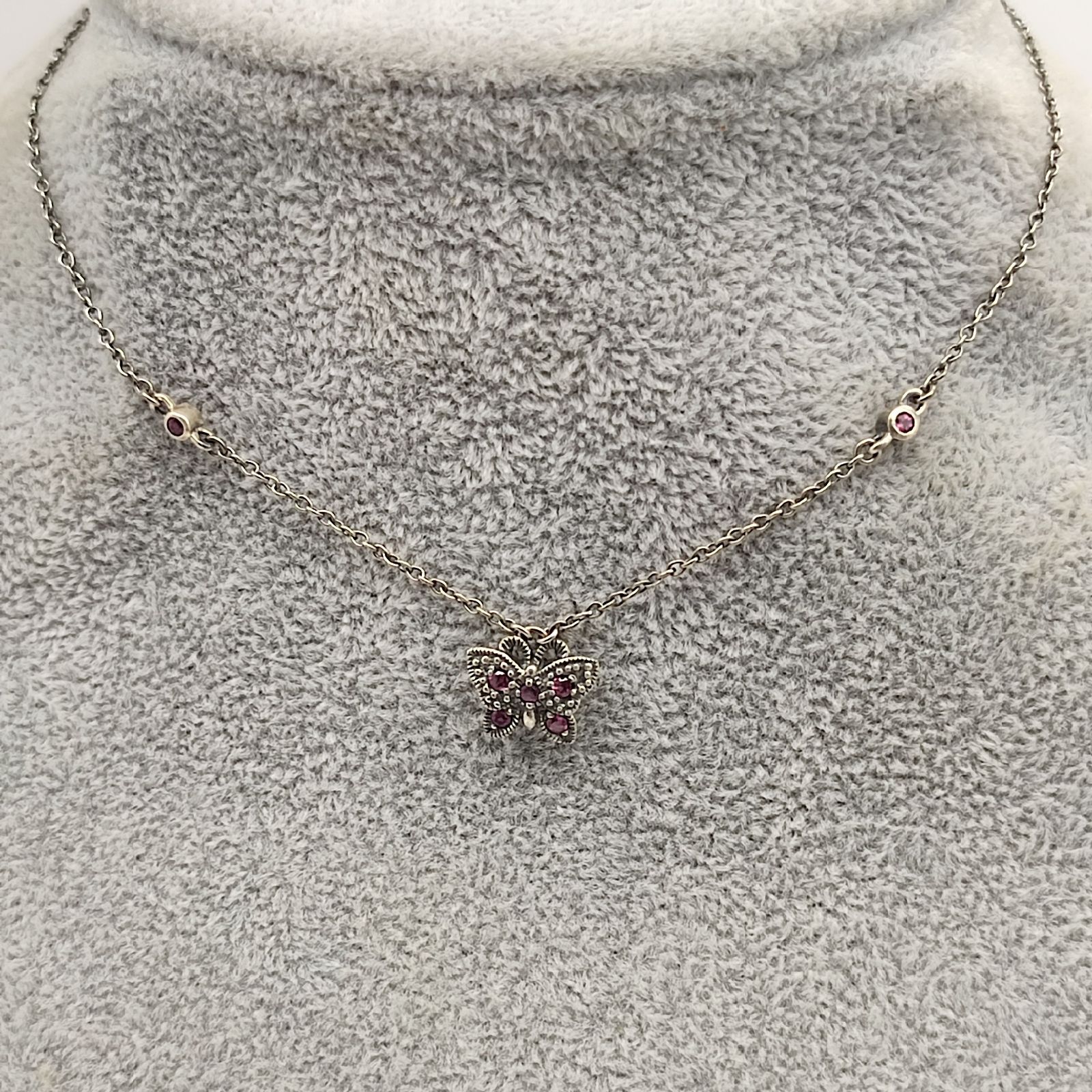 美品】Anna Sui アナスイ バタフライトップネックレス SILVER シルバー