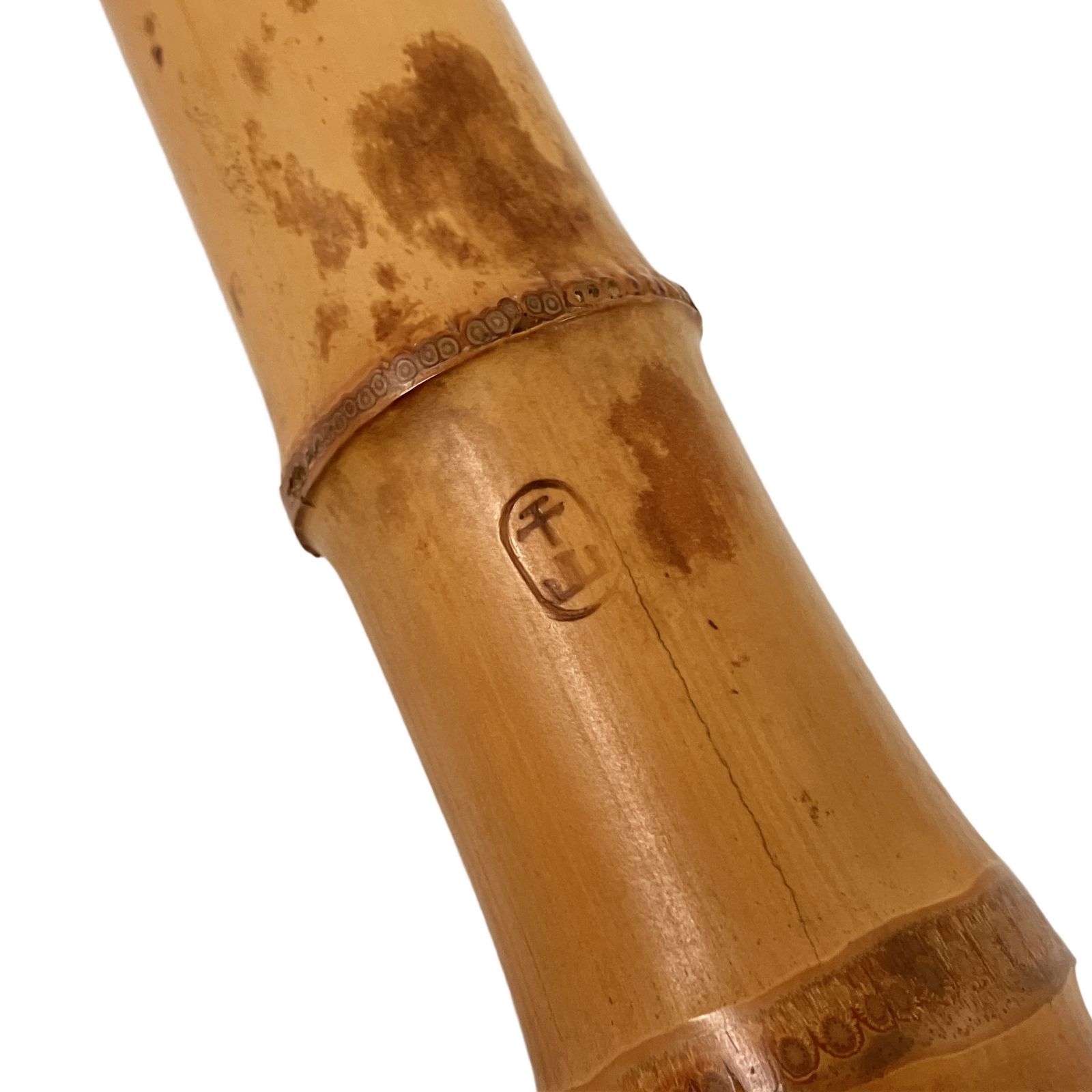 尺八 銀三線 精華堂 在銘 干山 都山流 約64cm 二尺一寸 管楽器 中古