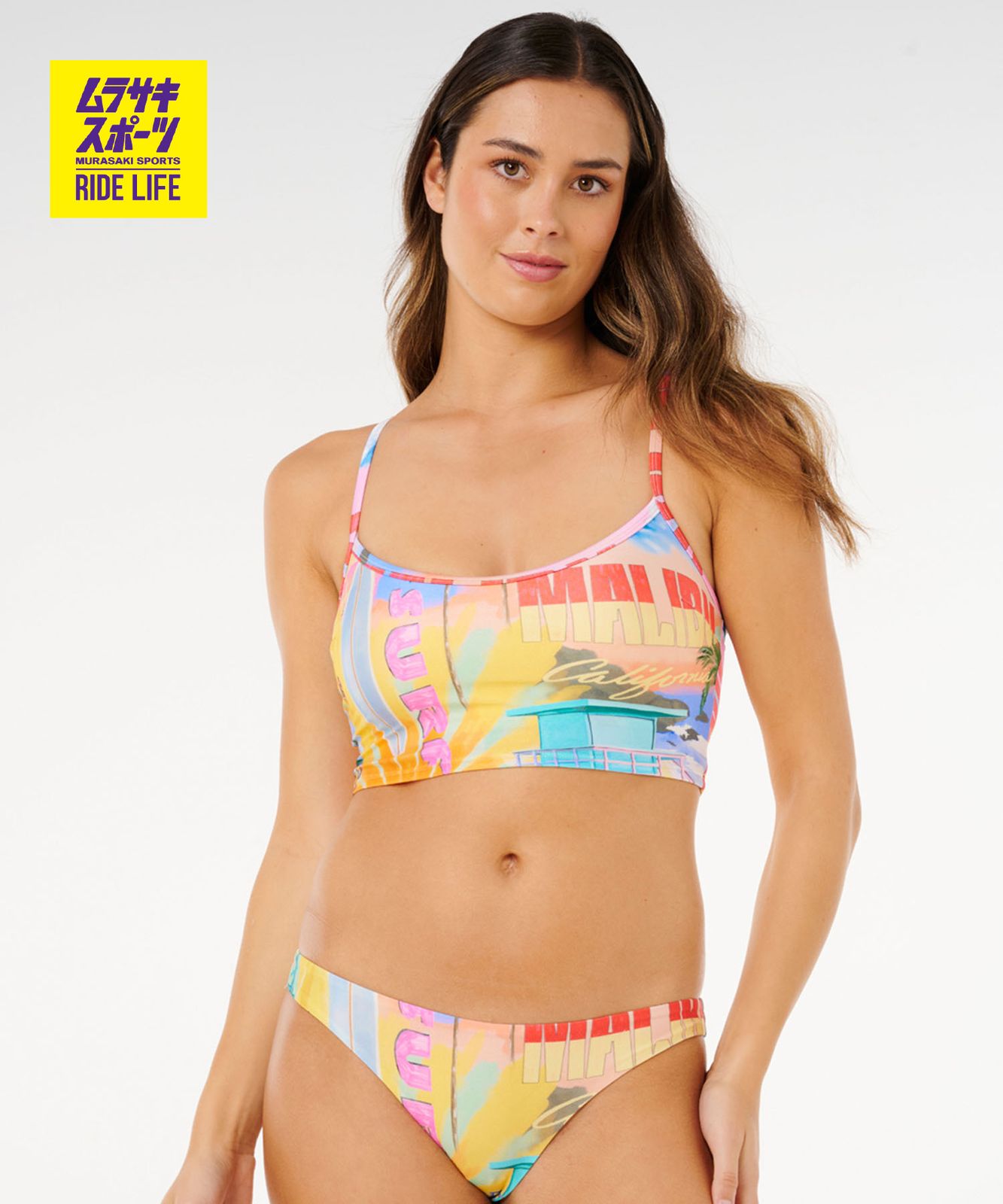 【ムラスポ公式】新品 RIP CURL リップカール 水着 ビキニ レディース HOTEL MALIBU MULTI FIT TANK BIKINI 0VSWSW