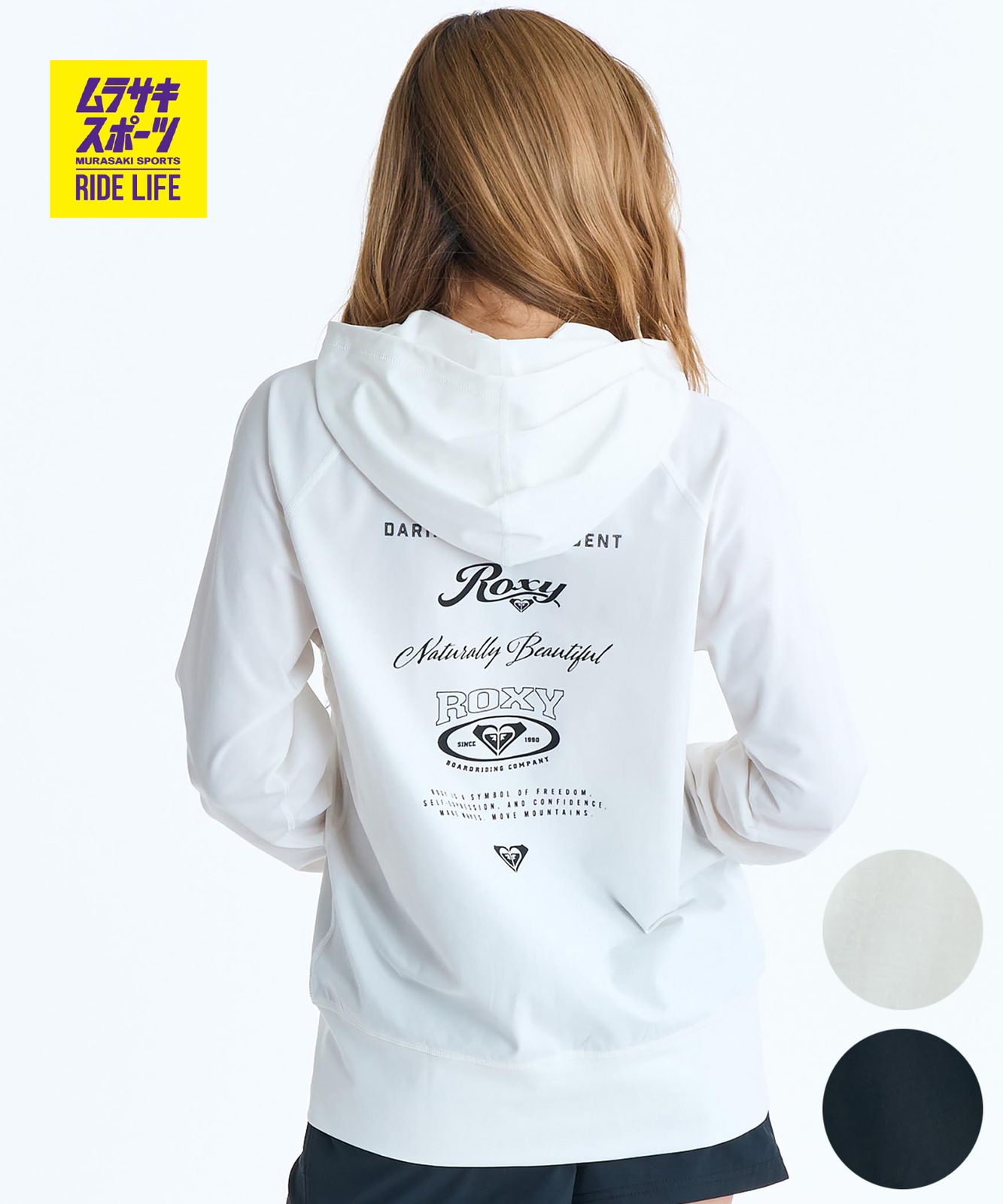 【ムラスポ公式】新品 ROXY ロキシー 水着 ラッシュガード ジップアップ パーカー レディース 水陸両用 HISTORICAL LOGO HOODIE RLY261035