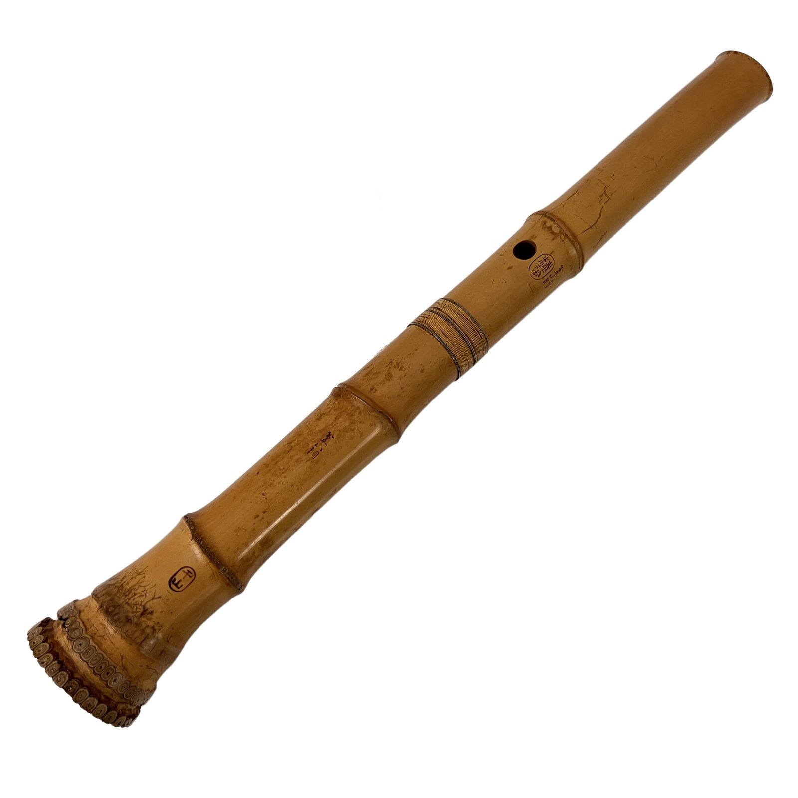 尺八 銀三線 精華堂 在銘 干山 都山流 約45.5cm 約一尺五寸 管楽器