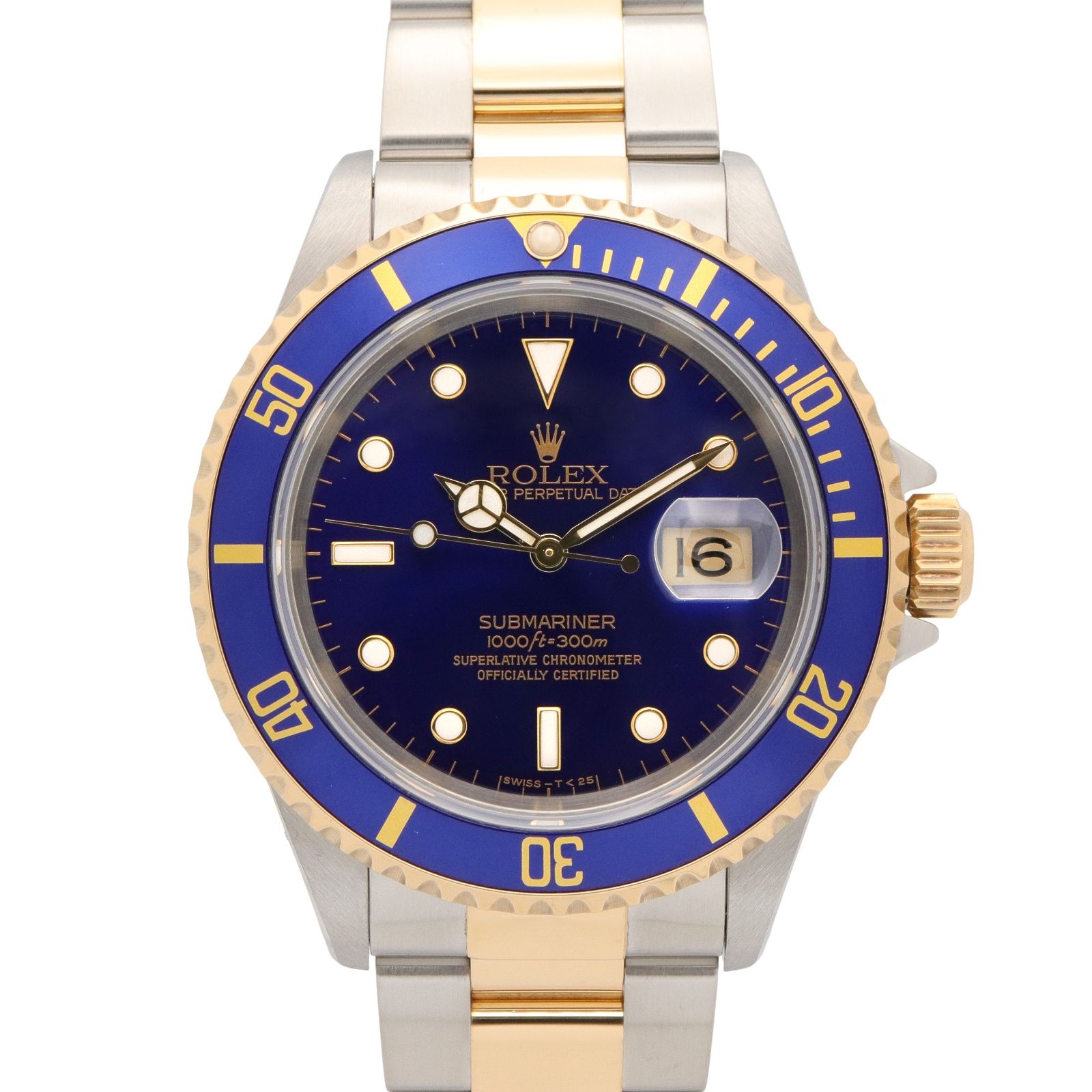 ロレックス ROLEX 腕時計 サブマリーナ T番 16613 BL K18（イエローゴールド） ステンレススチール サブマリーナ T番 メンズ Used A