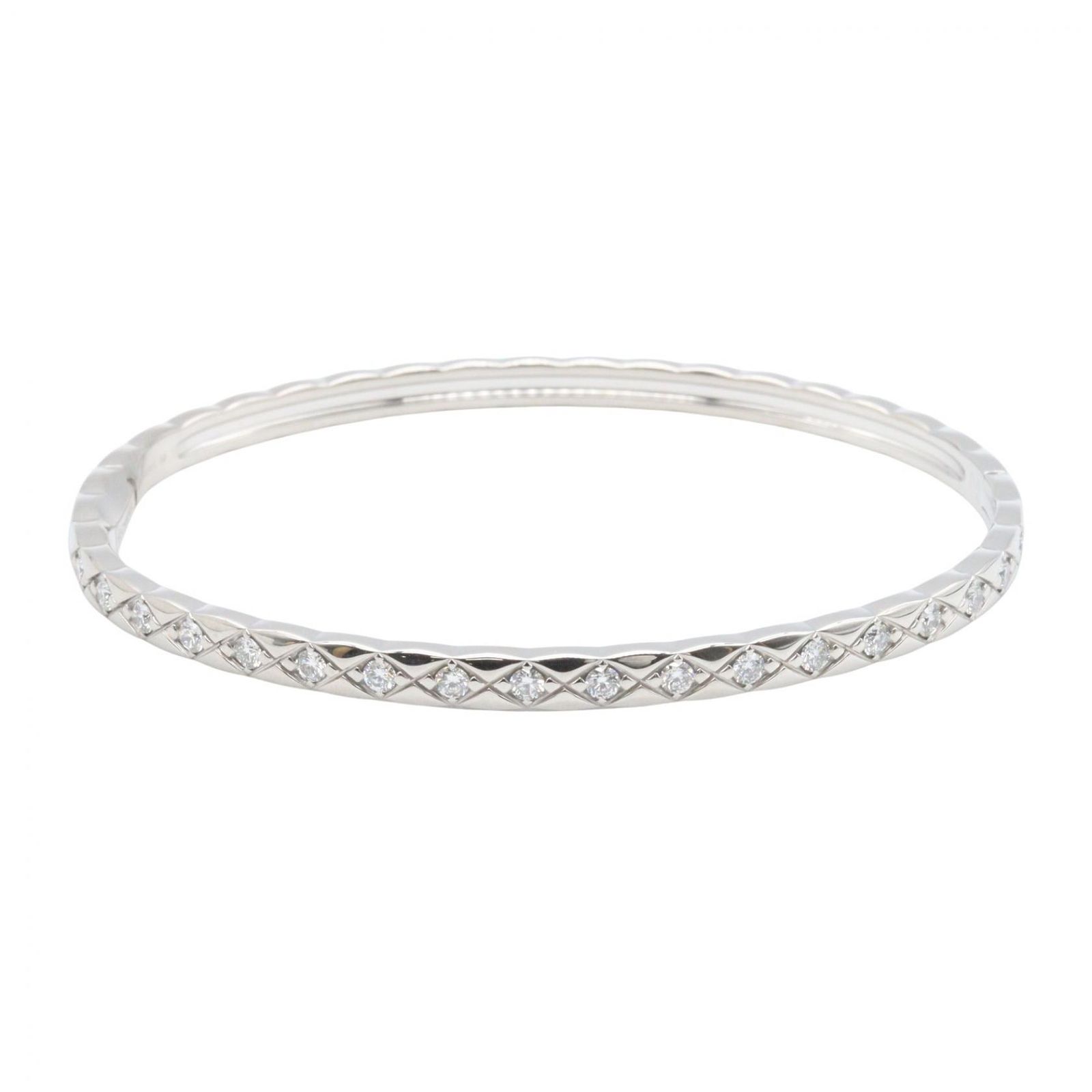 シャネル CHANEL ブレスレット ココクラッシュ ダイヤ ブレスレット M J12809 M 腕回り16.5㎝ K18WG（ホワイトゴールド） ダイヤモンド ココクラッシュ ダイヤ ブレスレット M