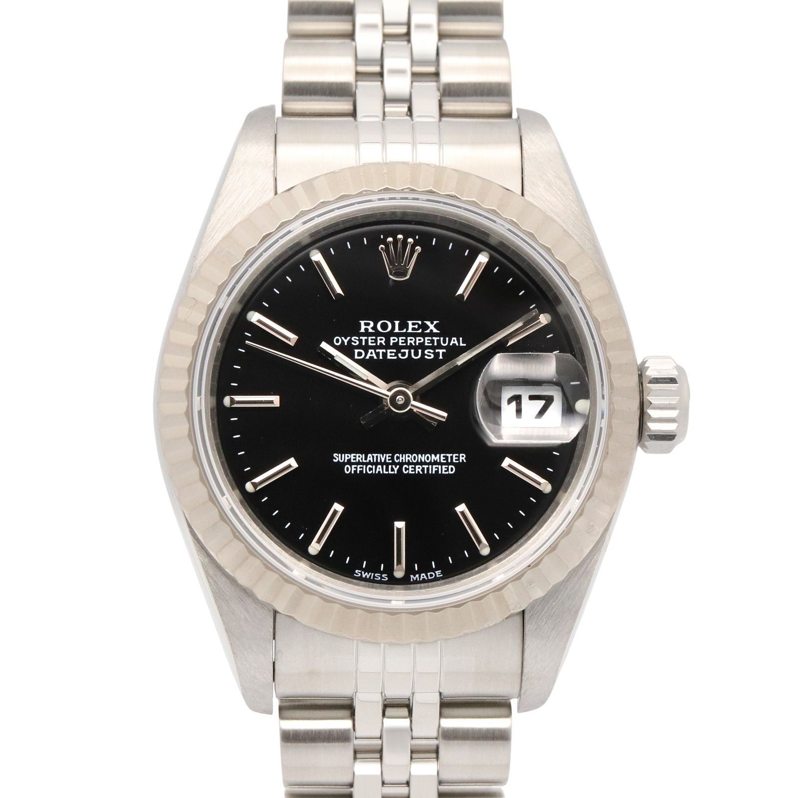 ロレックス ROLEX 腕時計 デイトジャスト Y番 79174 BK/BA K18WG（ホワイトゴールド） ステンレススチール デイトジャスト Y番 レディース Used A