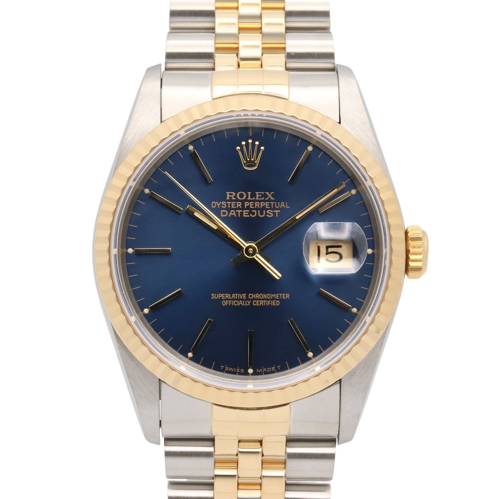 ロレックス ROLEX 腕時計 デイトジャスト X番 16233 BL/BA K18（イエローゴールド） ステンレススチール デイトジャスト X番 メンズ Used A