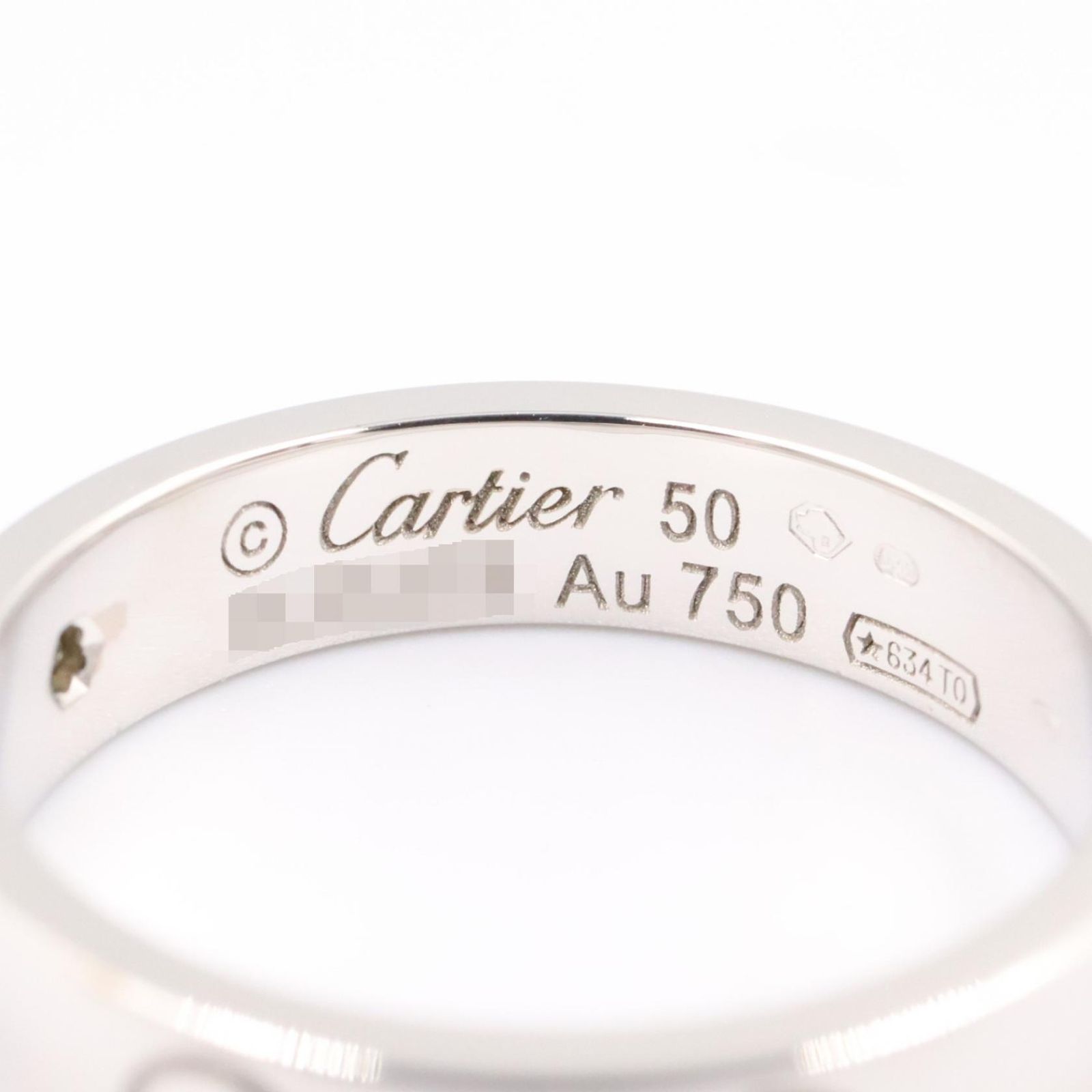 カルティエ CARTIER リング・指輪 ミニラブリング 1PD K18WG（ホワイト