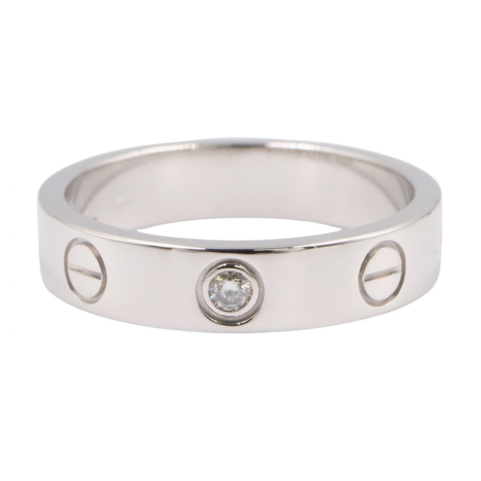 カルティエ CARTIER リング・指輪 ミニラブリング 1PD K18WG（ホワイト
