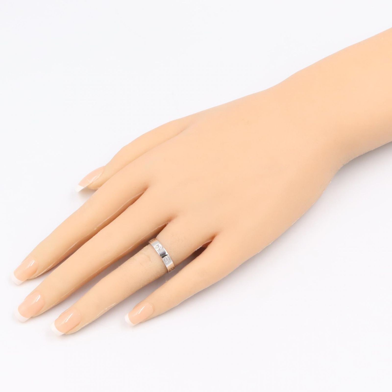 カルティエ CARTIER リング・指輪 ミニラブリング 1PD K18WG（ホワイト