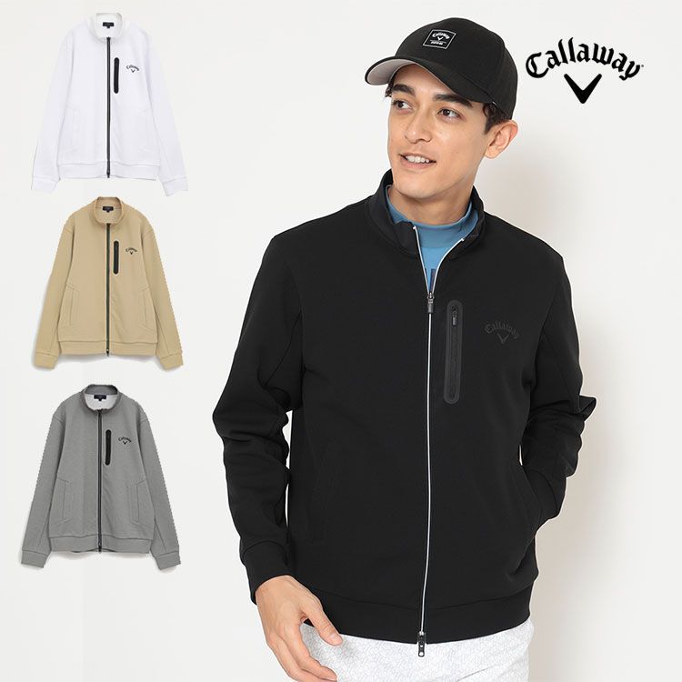 新品【メーカー正規仕入品】【40%OFF・SALE・セール】秋 冬 Callaway GOLF キャロウェイ ゴルフウェア C25217101 カノコダブルニットフルジップスウェット [いつでも気軽に着られるスウェットアイテム]（メンズ）