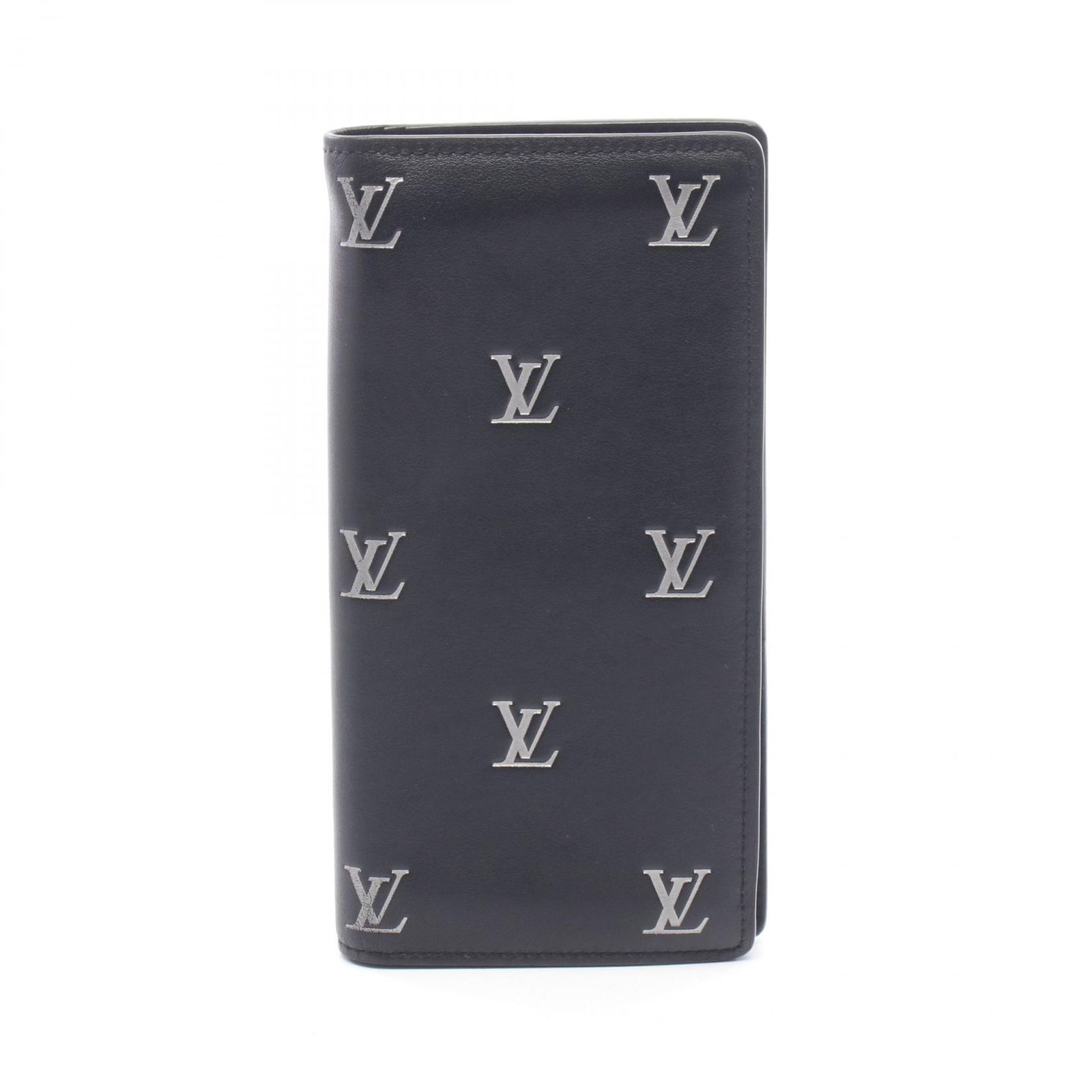 ルイ・ヴィトン LOUIS VUITTON 二つ折り長財布 ポルトフォイユ ブラザ NM M83190 ノワール レザー ポルトフォイユ・ブラザ NM メンズ Used B