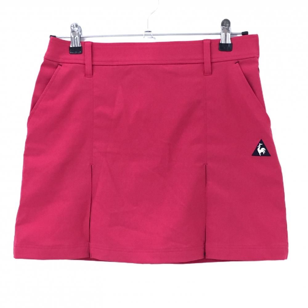 超美品】ルコックゴルフ スカート レッド ストレッチ 背面ロゴ刺しゅう
