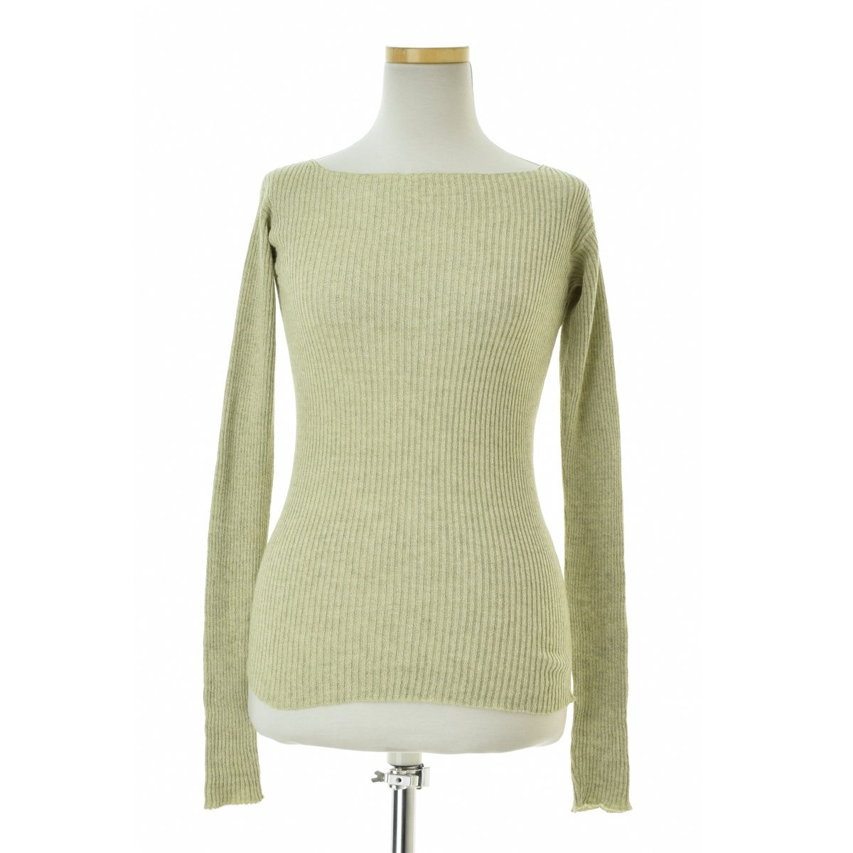 【Baserange】DANDE LONG SLEEVE リネン混長袖ニットセーター