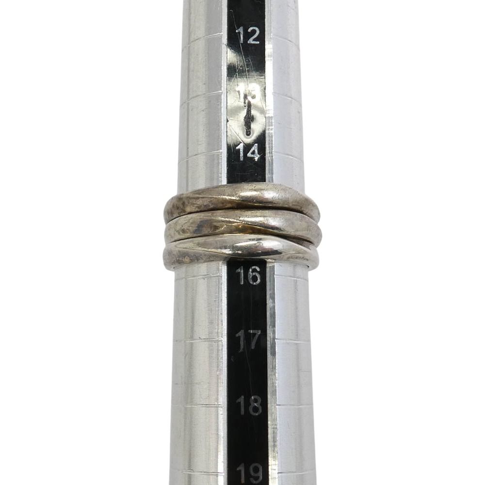 ケト KETO 重ね付け 3連リング シルバー系 15～16号【中古】 - メルカリ