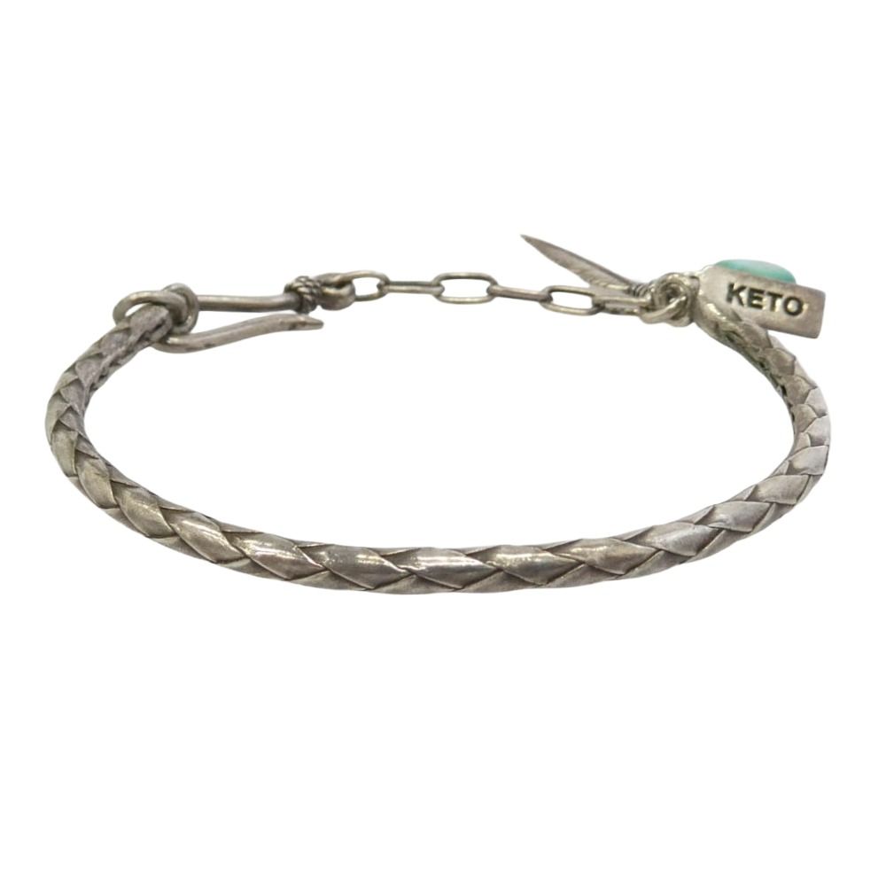 ケト KETO ターコイズ フェザー ブレスレット シルバー系【中古】