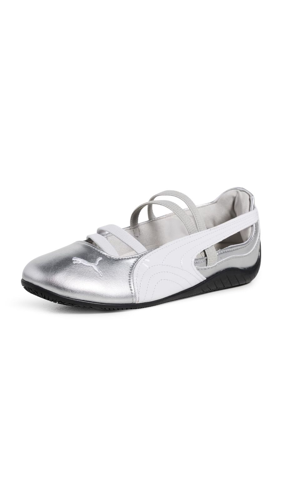 PUMA レディース SPEEDCAT バレエ メタリック WNS, Puma Silver/Puma White, 24.0 cm [Puma Silver/Puma White] [24.0 cm]