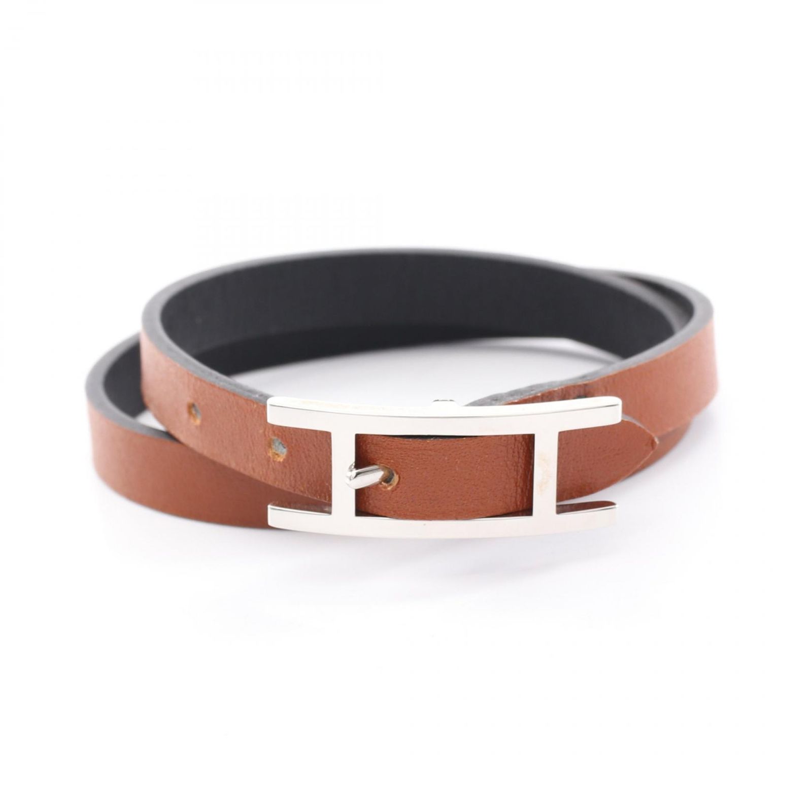 エルメス HERMES ブレスレット ビーアピ ドゥブルトゥール シルバー 