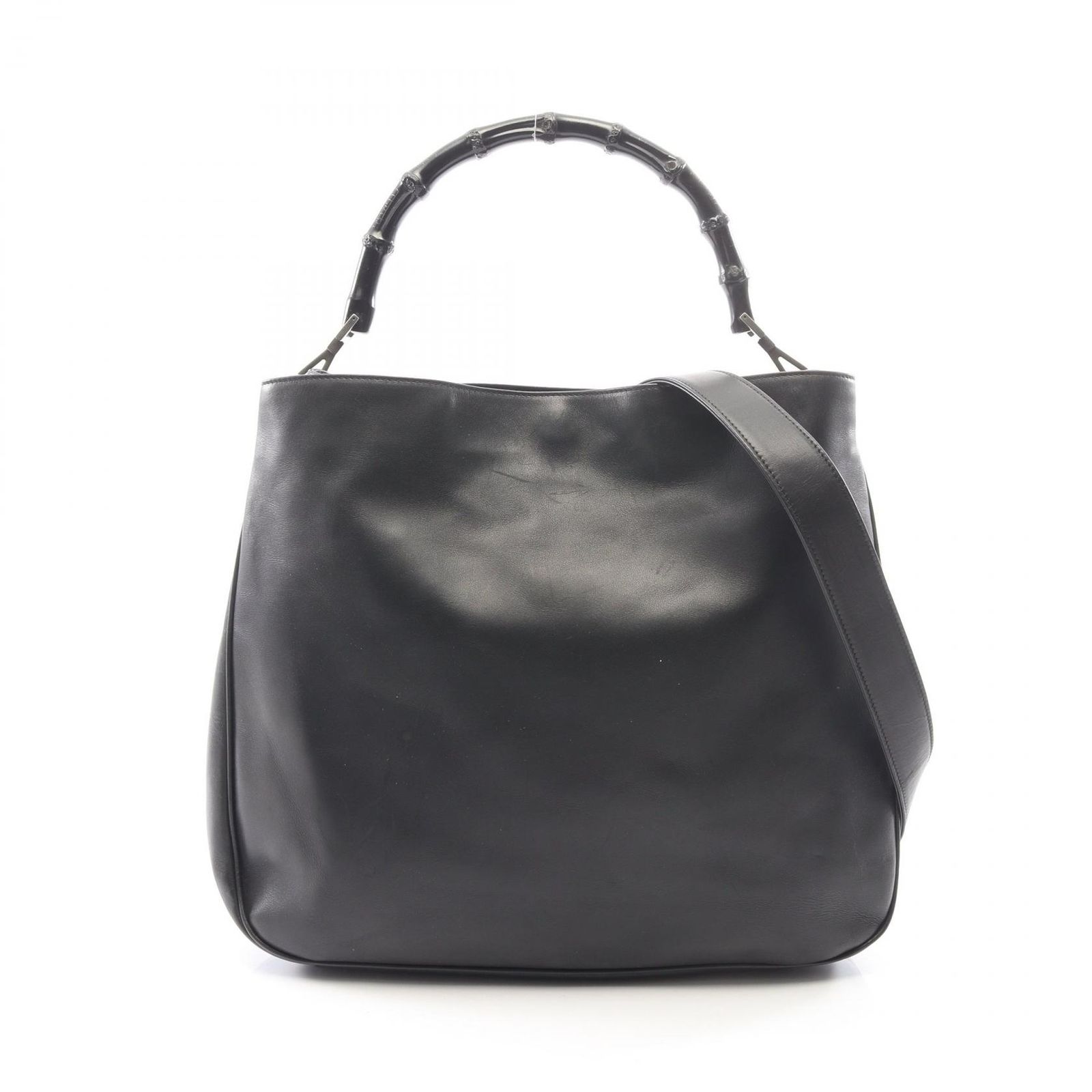 グッチ GUCCI ハンドバッグ バンブー 2WAY 001 1577 ブラック レザー 