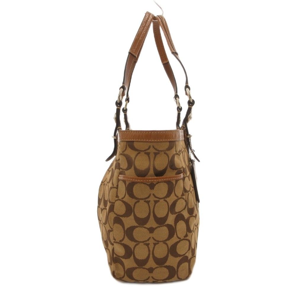 コーチ COACH ハンドバッグ 茶 ブラウン シグネチャー柄 F15146 /SX