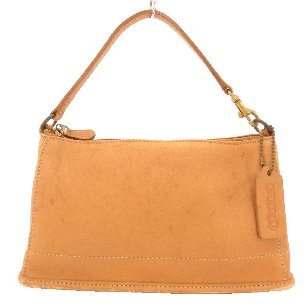 コーチ COACH オールドコーチ USA製 9311 ミニハンドバッグ ポーチ ワンショルダー 手提げ キャメル レザー /SD ■GY18
